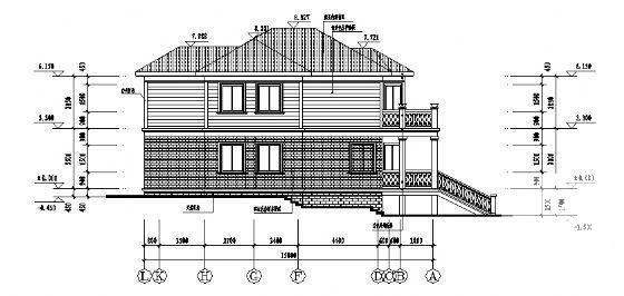 详细的2层小别墅建筑CAD图纸 - 3