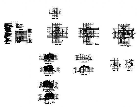 详细的2层小别墅建筑CAD图纸 - 4