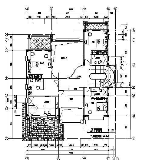 精美的3层别墅建筑CAD图纸 - 1