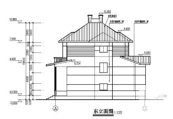 2层小别墅建筑CAD施工图纸 - 2