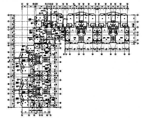 11层锦泰花园住宅楼建筑施工CAD图纸（剪力墙） - 1