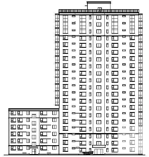 17层文教大院住宅楼建筑方案设计CAD图纸 - 1