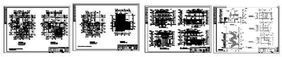 村3-386型别墅建筑结构CAD施工图纸 - 4
