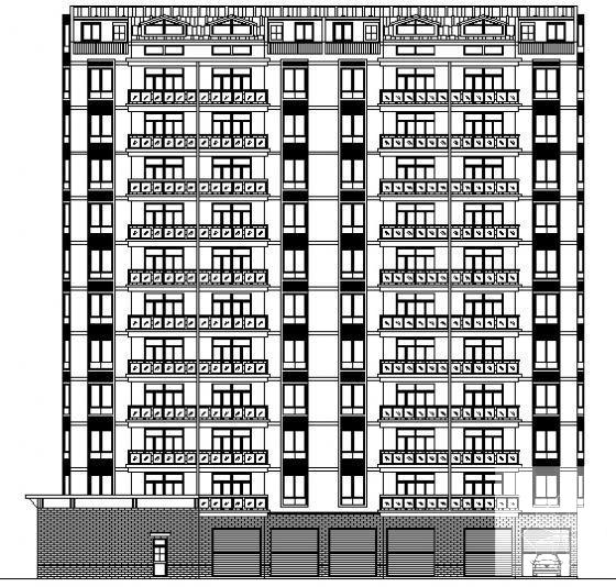 12层住宅楼建筑设计方案设计CAD图纸 - 3