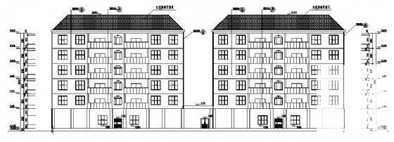 底框结构小区6层商住楼建筑方案设计CAD图纸 - 1