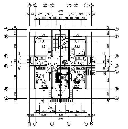 3层乡村小别墅建筑方案设计CAD图纸 - 4