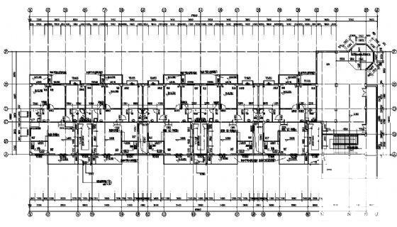江南6层商住楼建筑CAD施工图纸 - 1