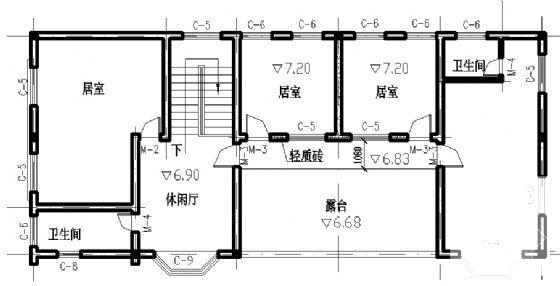 小型3层别墅建筑CAD图纸 - 1