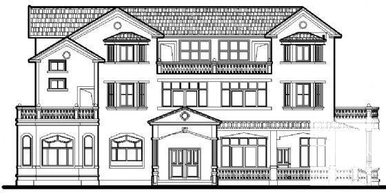 小型3层别墅建筑CAD图纸 - 3