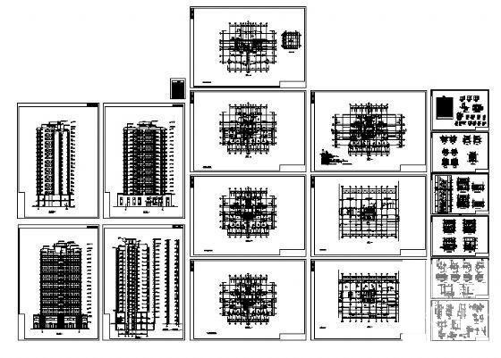18层单身公寓楼建筑CAD施工图纸 - 1