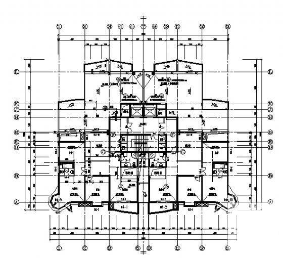 18层单身公寓楼建筑CAD施工图纸 - 2