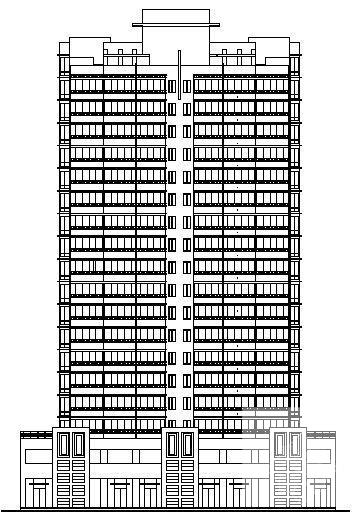 18层单身公寓楼建筑CAD施工图纸 - 3