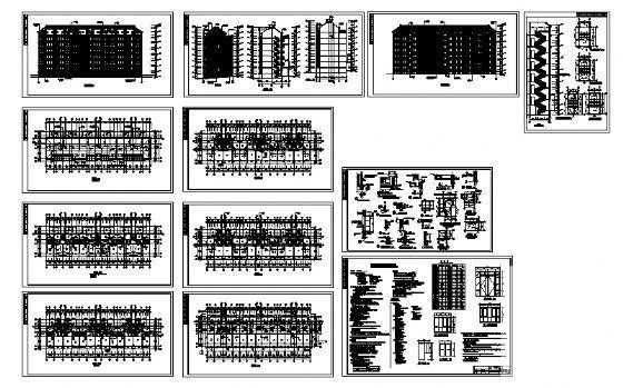 东晟苑6层住宅楼建筑施工CAD图纸（框架结构） - 3