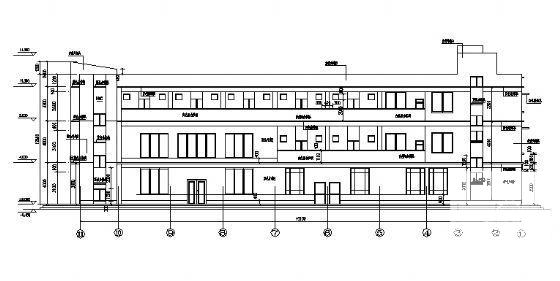 3层水兵宿舍楼建筑CAD施工图纸 - 4