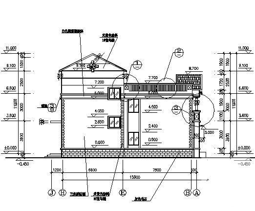 3层小型别墅建筑方案设计CAD施工图纸 - 3