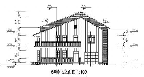 2层别墅建筑结构建筑施工CAD图纸（砌体结构） - 3