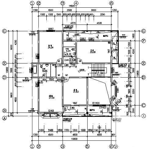 2层别墅建筑结构建筑施工CAD图纸（砌体结构） - 4