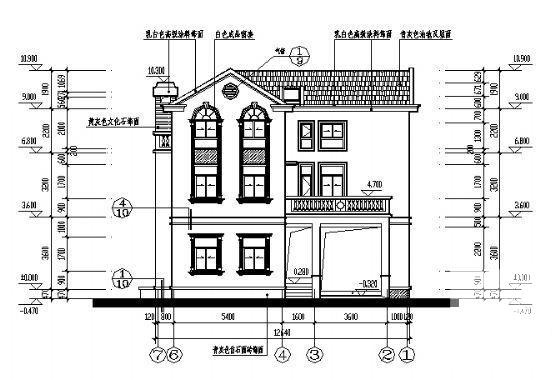 3层私人别墅建筑CAD施工图纸 - 2