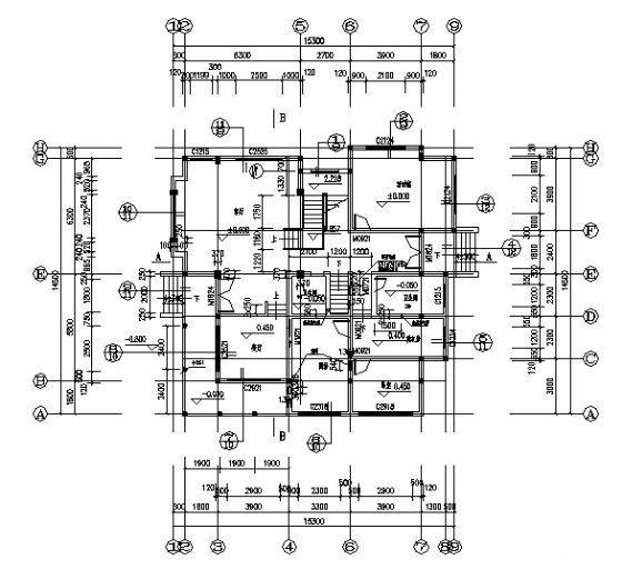 2层小型别墅建筑CAD图纸 - 4