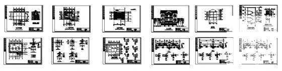3层新农村小康住宅楼建筑CAD施工图纸 - 1
