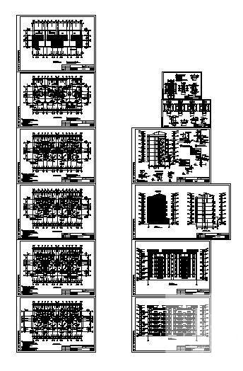 春江花园7层住宅楼建筑施工CAD图纸 - 1
