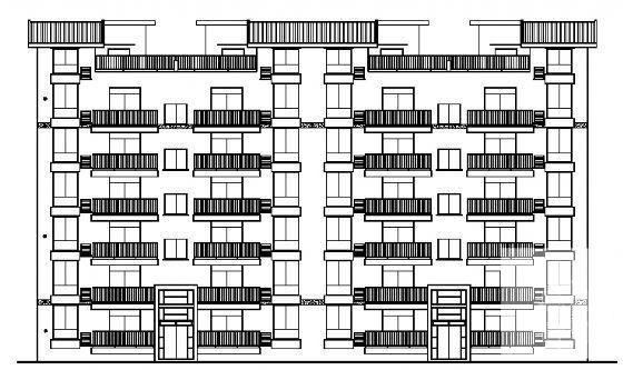 春江花园7层住宅楼建筑施工CAD图纸 - 3