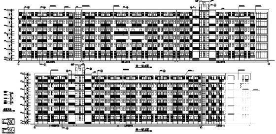 7层学生公寓宿舍楼建筑方案设计CAD图纸（砖混结构） - 2