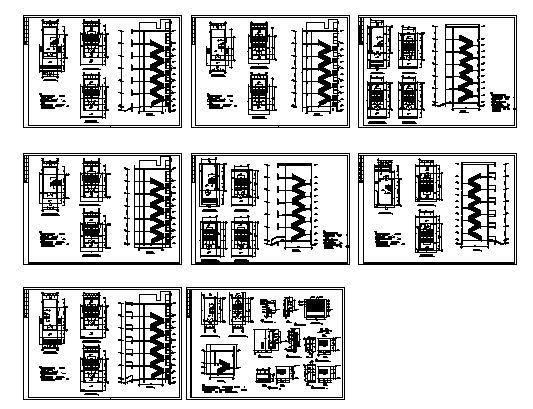 7层学生公寓宿舍楼建筑方案设计CAD图纸（砖混结构） - 3