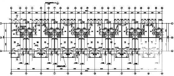 砖混结2层联排别墅建筑方案设计CAD图纸 - 1