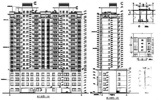 阳光公寓19层商住楼建筑方案设计CAD图纸 - 1