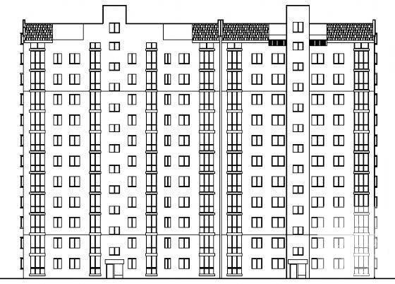 12层住宅楼建筑施工CAD图纸（框剪结构） - 4
