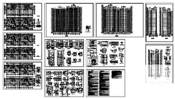 18层住宅楼建筑CAD施工图纸 - 3