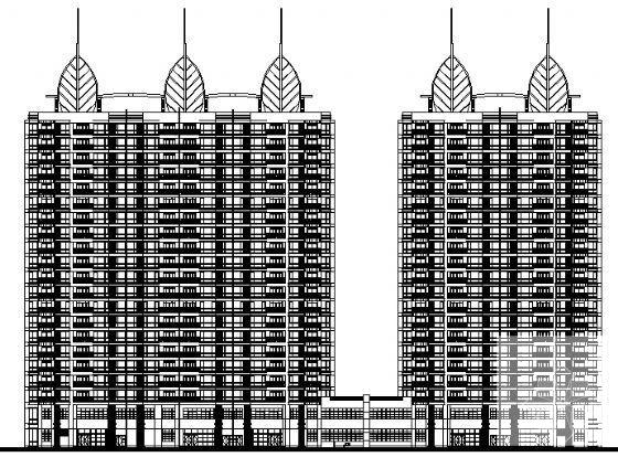 小区21层商住楼建筑方案设计CAD图纸（框剪结构） - 4