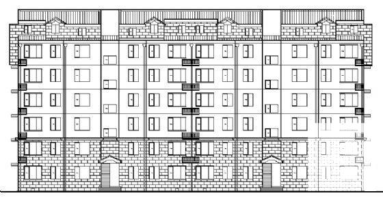 砖混结构6层住宅楼建筑方案设计CAD图纸 - 4