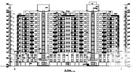 11层住宅楼建筑施工CAD图纸(框剪结构) - 4
