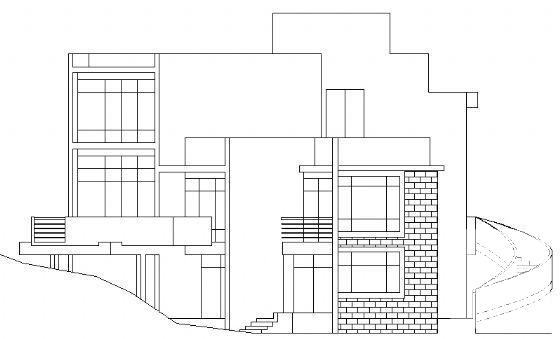 姆岭别墅园D型3层别墅建筑施工CAD图纸 - 4