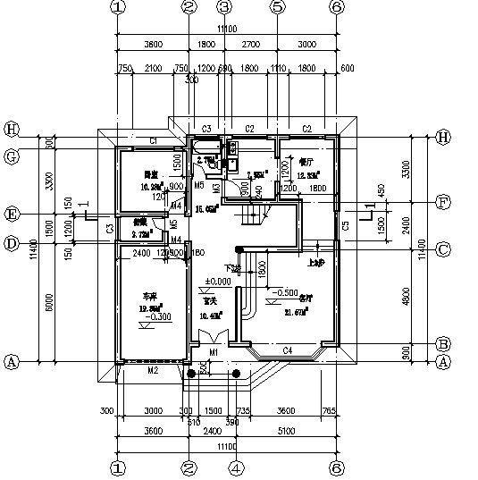 欧陆风格2层小型别墅建筑施工CAD图纸 - 1