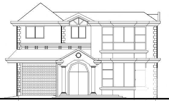 欧陆风格2层小型别墅建筑施工CAD图纸 - 2