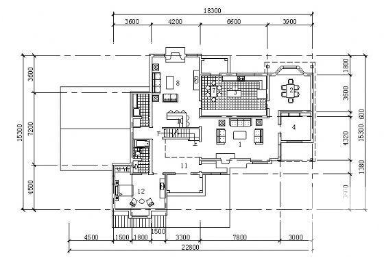 小型-N型别墅建筑CAD图纸 - 1