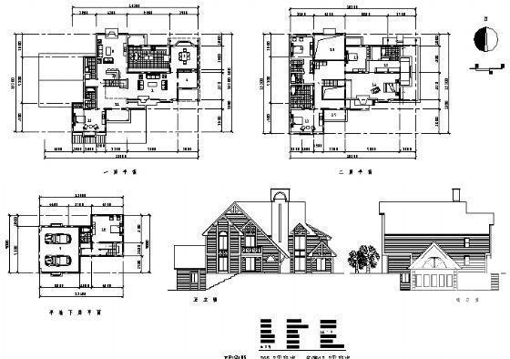 小型-N型别墅建筑CAD图纸 - 2