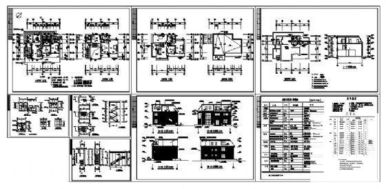 大型3层别墅建筑CAD施工图纸 - 2