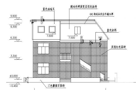 大型3层别墅建筑CAD施工图纸 - 3