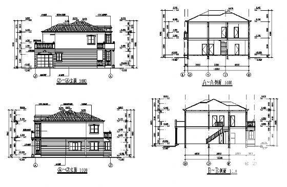 大型2层别墅建筑CAD施工图纸 - 4