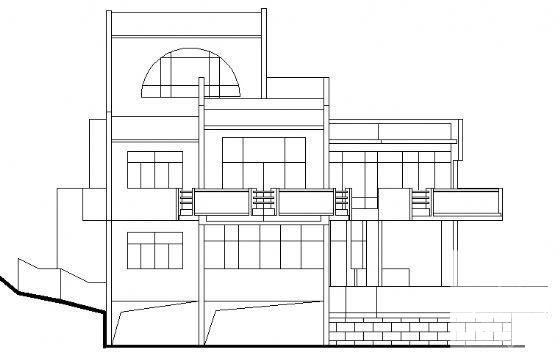 姆岭别墅园E型3层别墅建筑施工CAD图纸 - 1