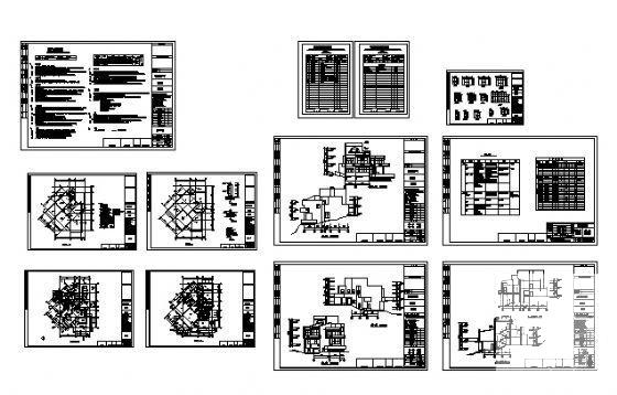 姆岭别墅园E型3层别墅建筑施工CAD图纸 - 3