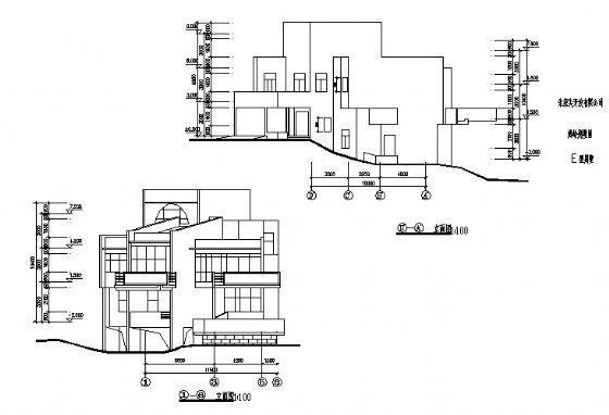 姆岭别墅园E型3层别墅建筑施工CAD图纸 - 4