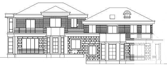 详细的2层别墅C1户型建筑施工CAD图纸 - 3