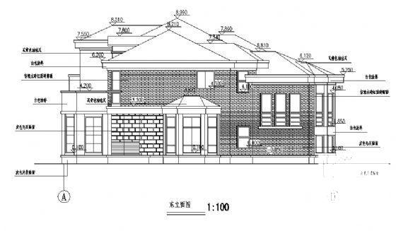 详细的2层别墅C1户型建筑施工CAD图纸 - 4
