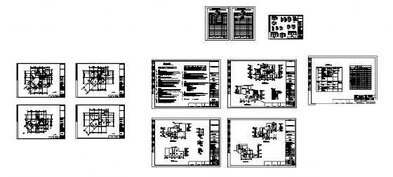 姆岭别墅园B型3层别墅建筑施工CAD图纸 - 1