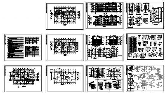 国内3层别建筑CAD图纸 - 3